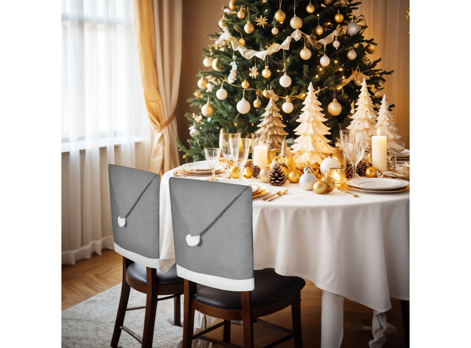 Potah na židli SANTA 65x50 cm - šedý