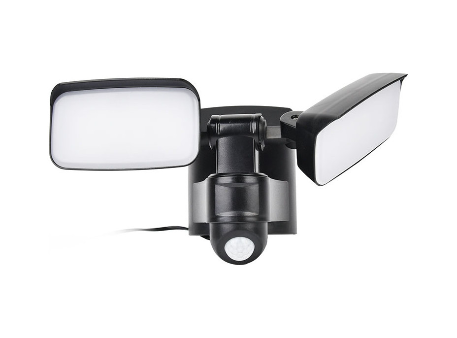 Solight LED solární osvětlení se senzorem, 9W, 850lm, 4000K, Li-Ion, černá