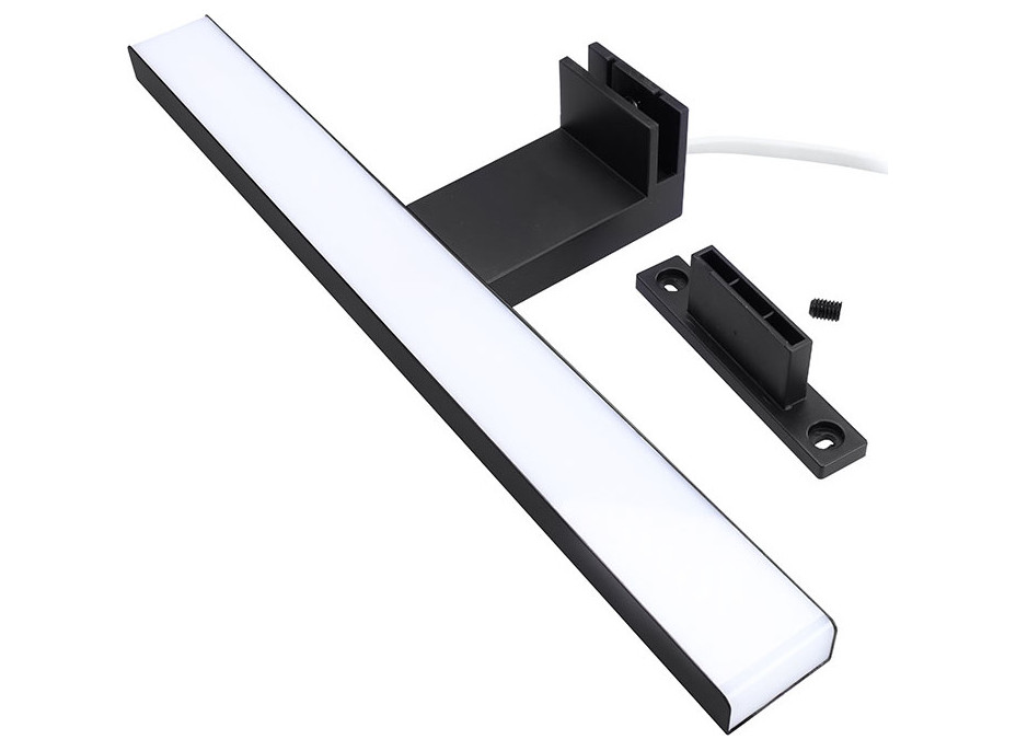 Solight LED koupelnové osvětlení nad zrcadlo 3v1, 7W, 455lm, 4000K, IP44, 40cm, černá