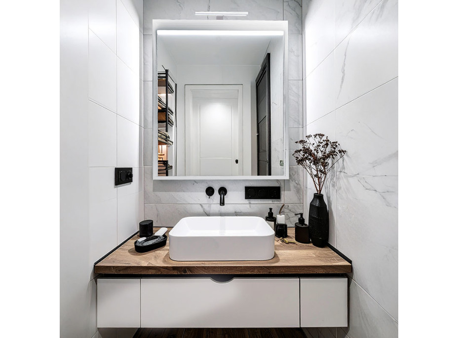 Solight LED koupelnové osvětlení nad zrcadlo 3v1, 7W, 455lm, 4000K, IP44, 40cm, chrom