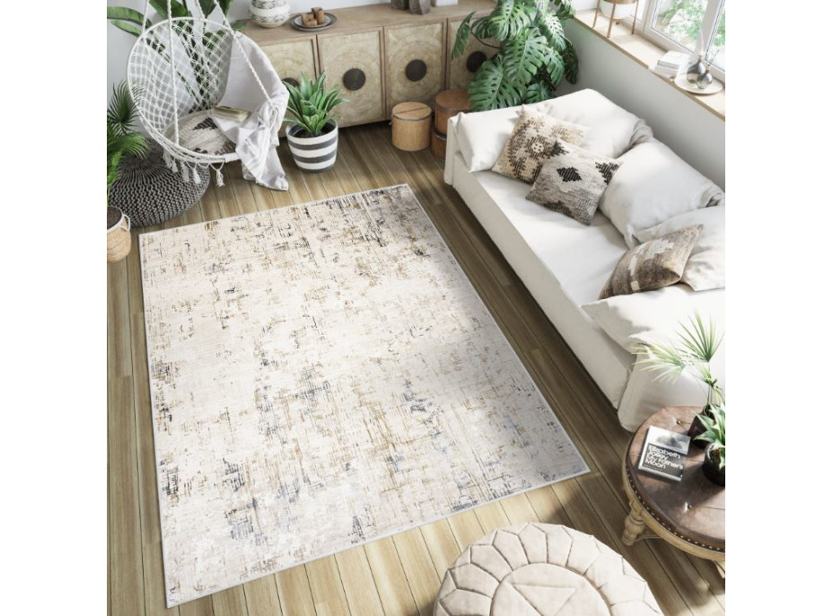 Kusový koberec HERA Modern - krémový/šedý