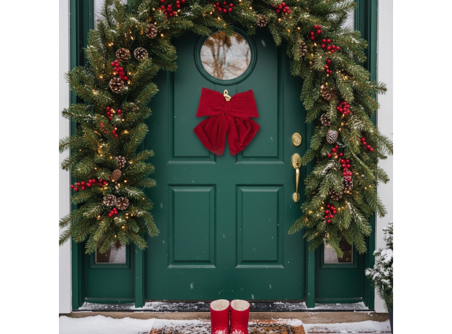 Dekorační mašle Rich Red Bow 29x33 cm - červená
