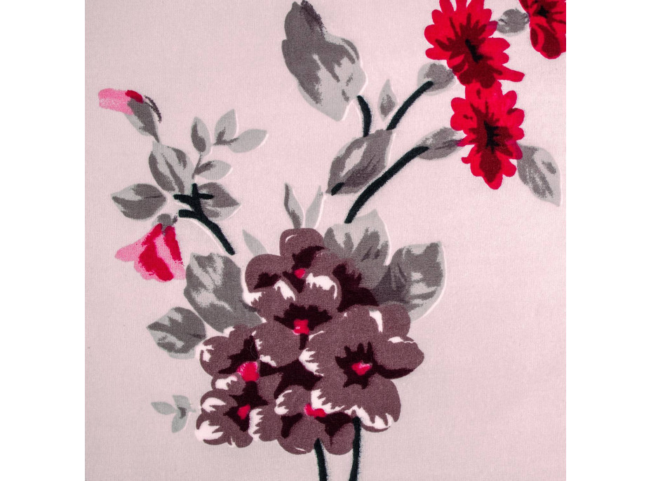 Ložní povlečení z mikrovlákna BLUMEN FLOWERS - 160x200 cm - růžové/bordó