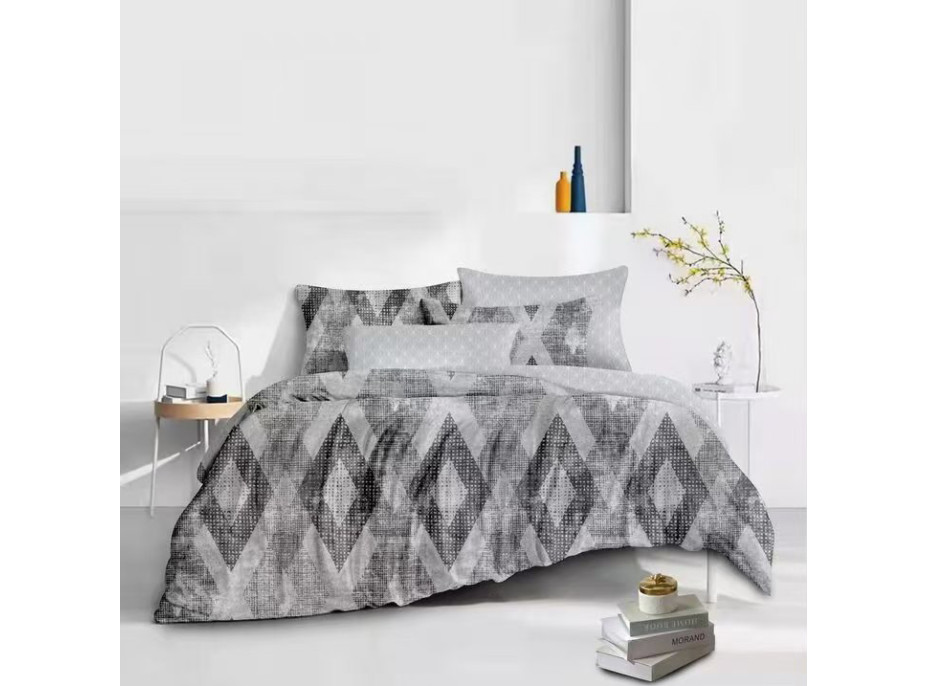 Ložní povlečení z mikrovlákna SATIN LOFT - 160x200 cm - šedé