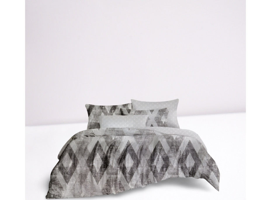 Ložní povlečení z mikrovlákna SATIN LOFT - 160x200 cm - šedé