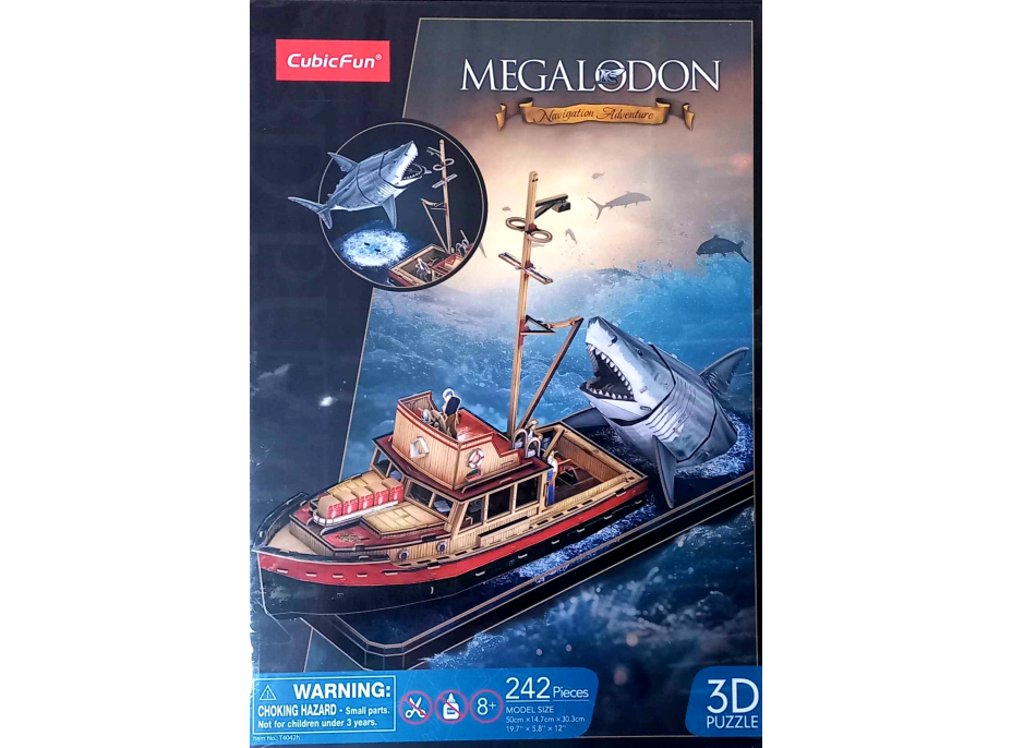 CUBICFUN 3D puzzle Čelisti: Útok žraloka 242 dílků