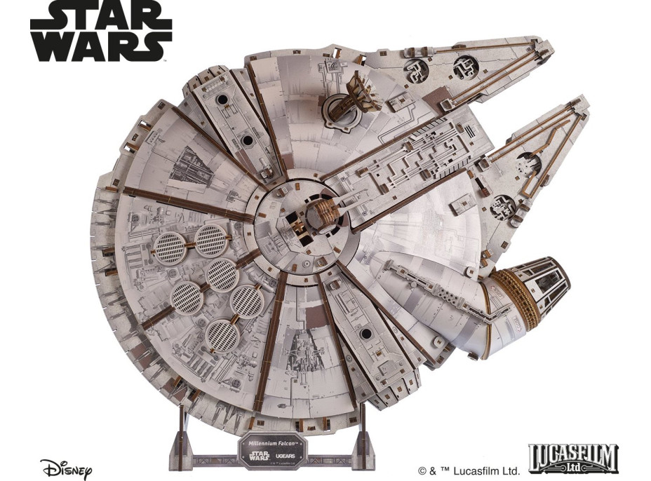 UGEARS 3D puzzle Star Wars: Millennium Falcon 1235 dílků