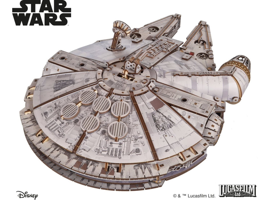 UGEARS 3D puzzle Star Wars: Millennium Falcon 1235 dílků