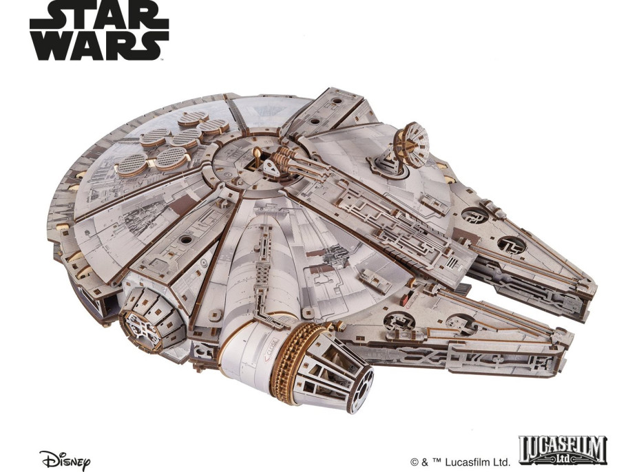 UGEARS 3D puzzle Star Wars: Millennium Falcon 1235 dílků
