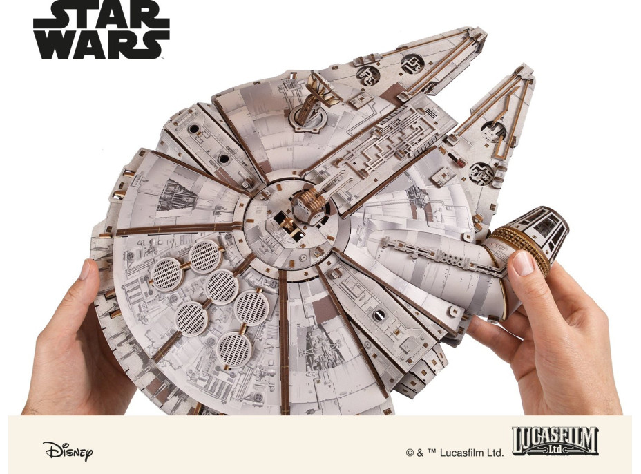UGEARS 3D puzzle Star Wars: Millennium Falcon 1235 dílků
