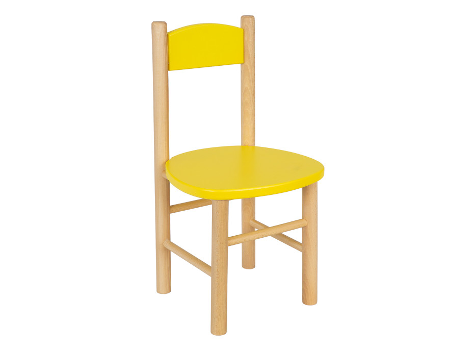 Dětská dřevěná židlička z masivu - barevná