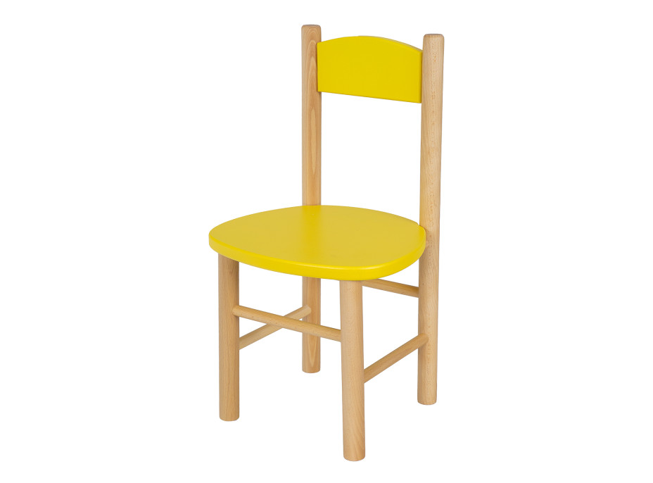 Dětská dřevěná židlička z masivu - barevná