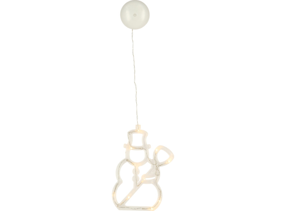 LED závěsná dekorace na okno - Sněhulák - 49 cm 10 LED