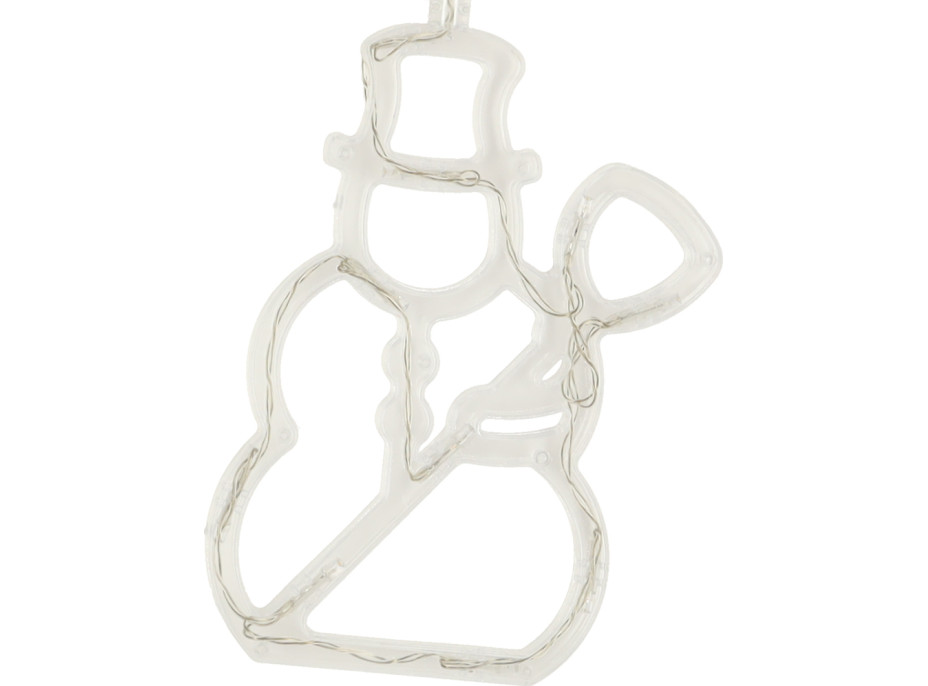 LED závěsná dekorace na okno - Sněhulák - 49 cm 10 LED