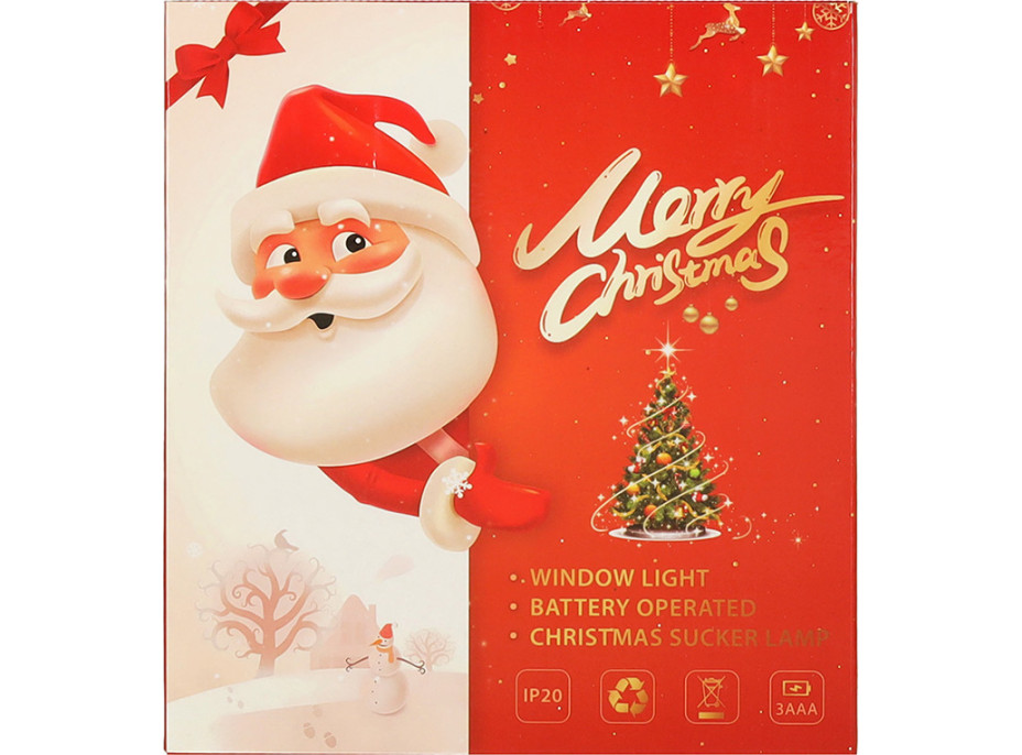 LED závěsná dekorace na okno - Sněhulák - 49 cm 10 LED