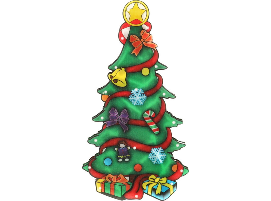 LED závěsná dekorace na okno - Vánoční stromek - 45 cm