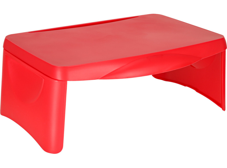 Dětský stolek do auta s úložným prostorem červený