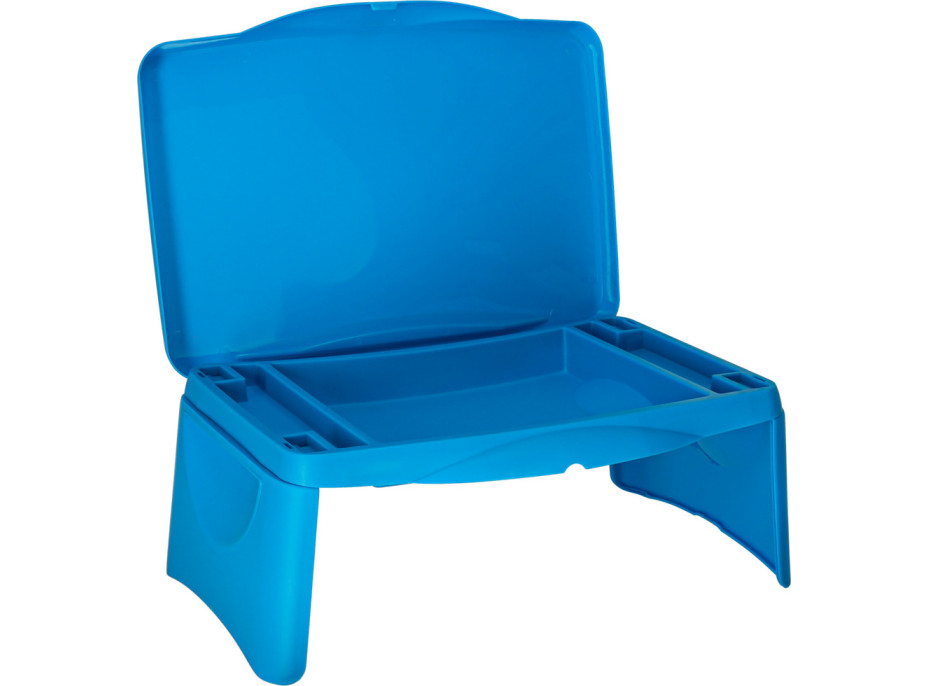 Dětský stolek do auta s úložným prostorem - modrý