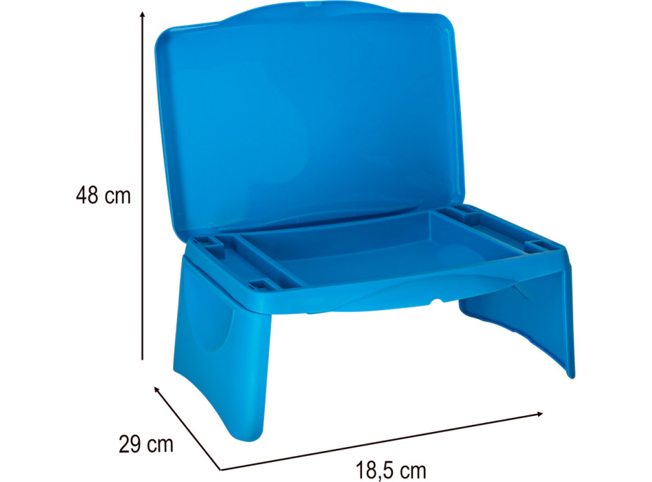 Dětský stolek do auta s úložným prostorem - modrý