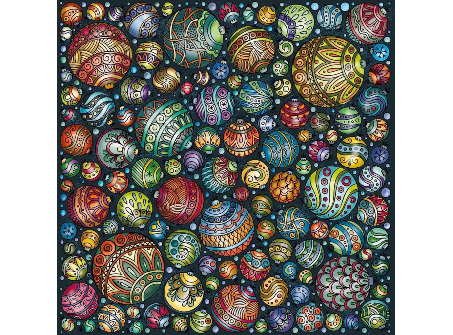 CURIOSI Čtvercové puzzle Palapeli: Barevné kuličky 248 dílků