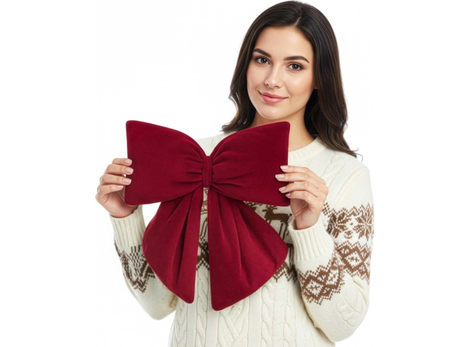 Dekorační mašle Rich Red Bow 29x33 cm - červená