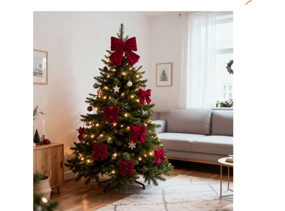 Dekorační mašle Rich Red Bow 29x33 cm - červená