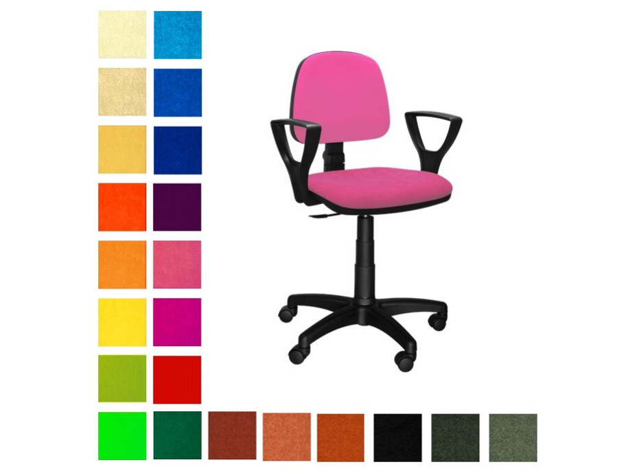 Dětská otočná židle BECKY - tmavě šedá, SUEDINE 36