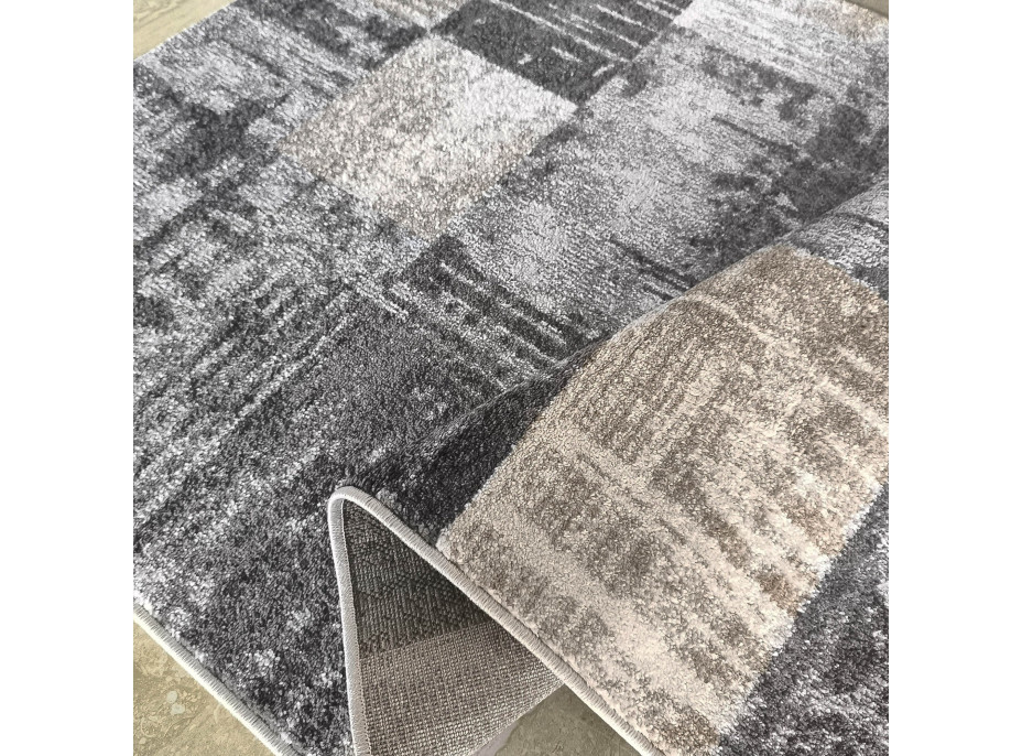 Kusový koberec PANNE squares - odstíny šedé