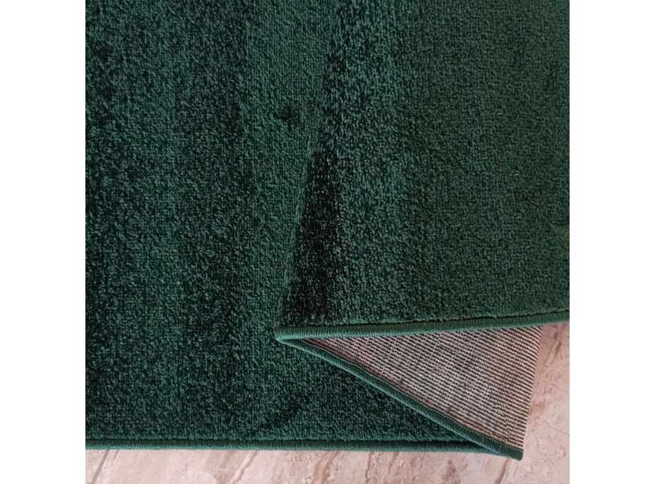 Kusový koberec WAVE Uni - tmavě zelený
