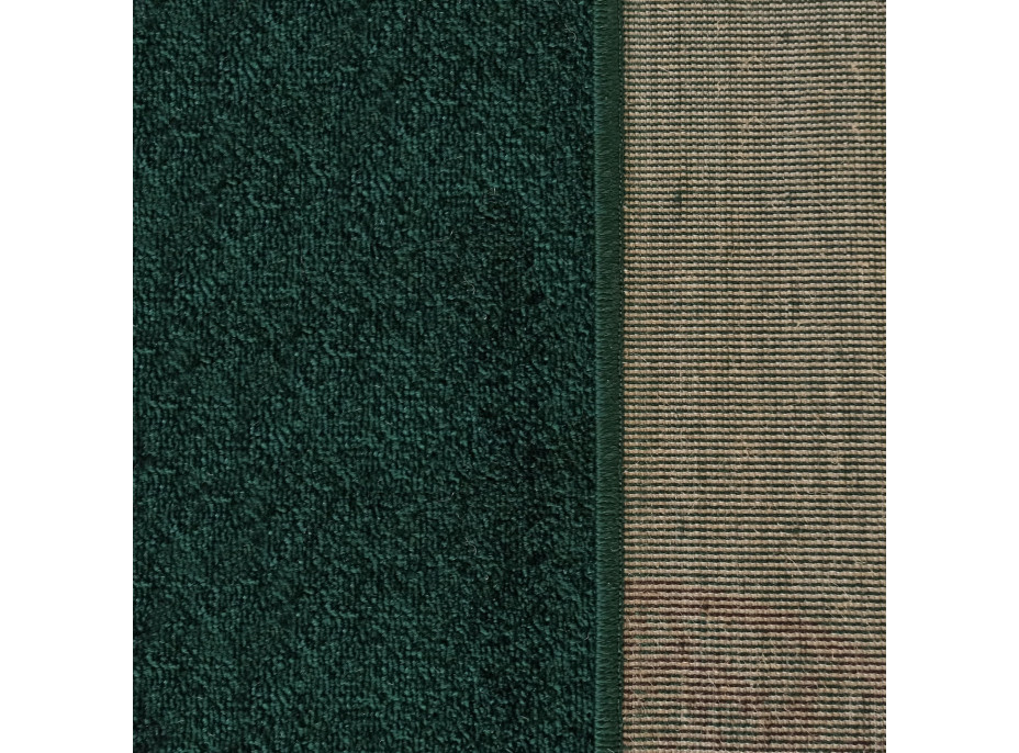 Kusový koberec WAVE Uni - tmavě zelený
