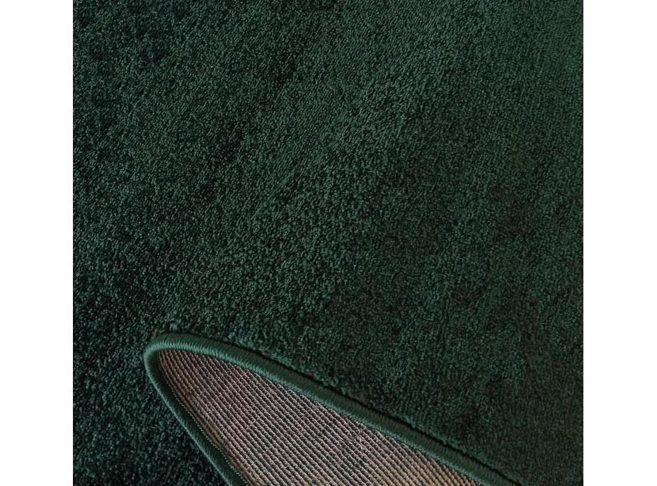 Kusový koberec WAVE Uni - tmavě zelený