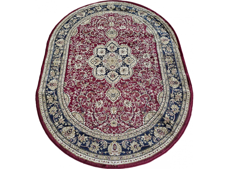 Kusový koberec NOBLE ornament oval - červený