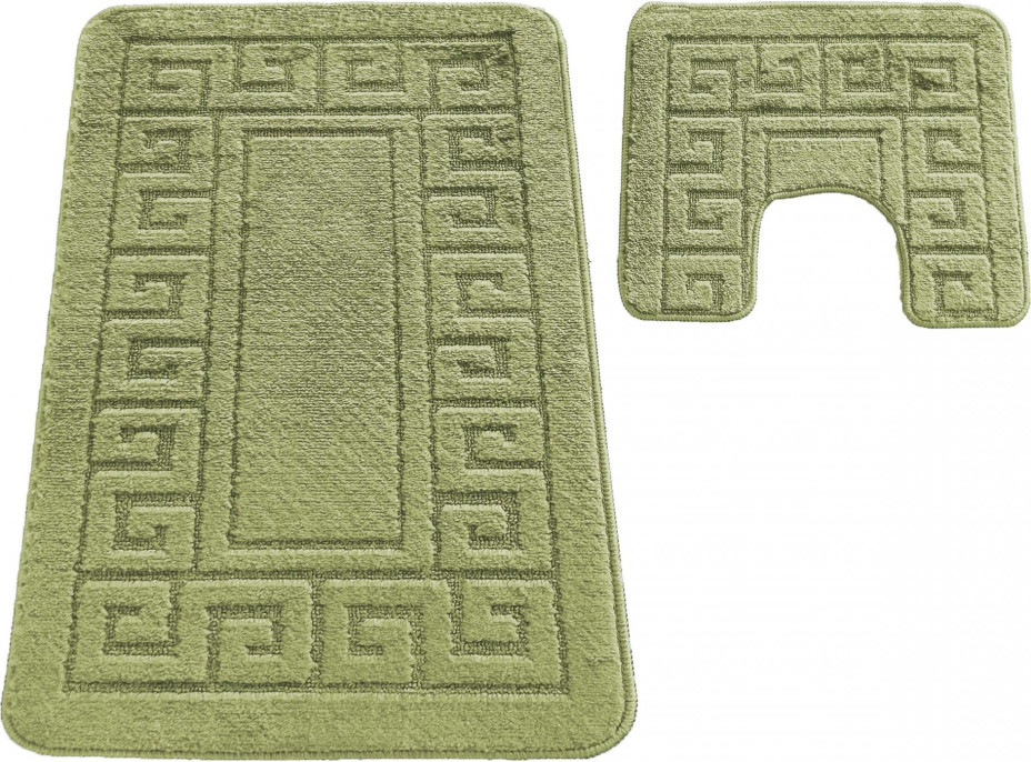 Sada koupelnových předložek s výřezem TÁŇA - greek - zelená