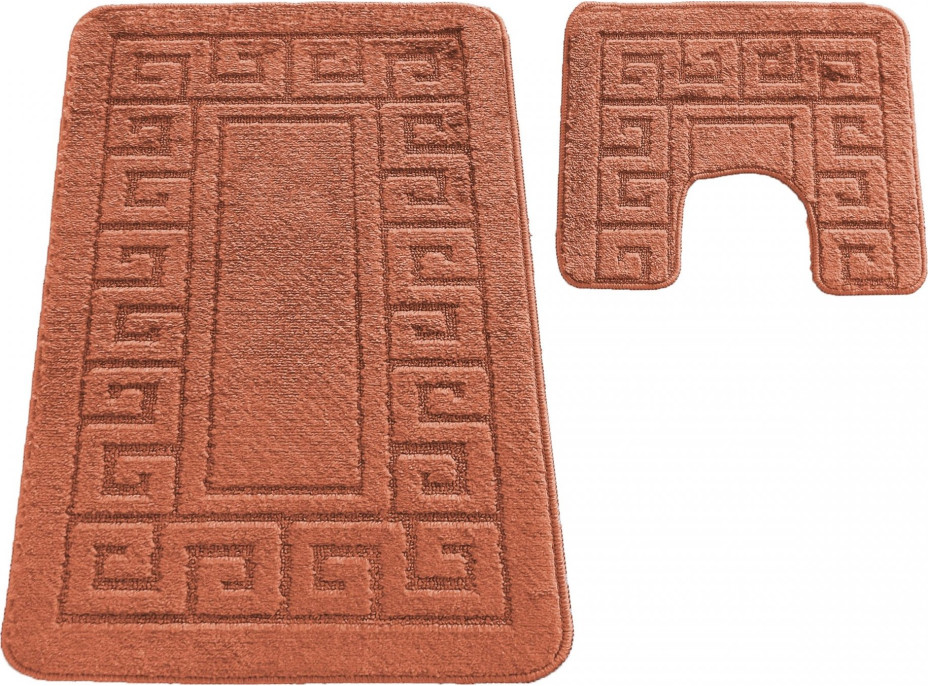 Sada koupelnových předložek s výřezem TÁŇA - greek - skořicová