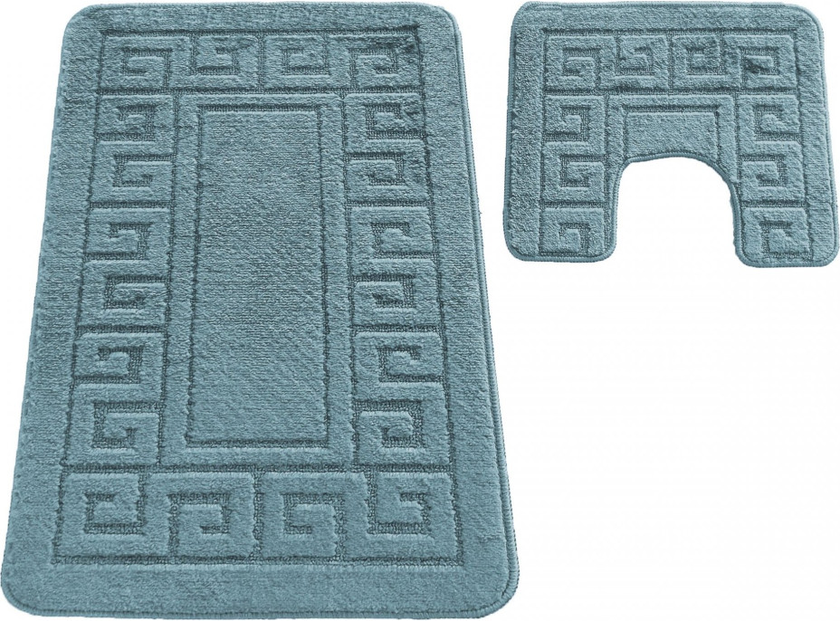 Sada koupelnových předložek s výřezem TÁŇA - greek - tmavě mátová