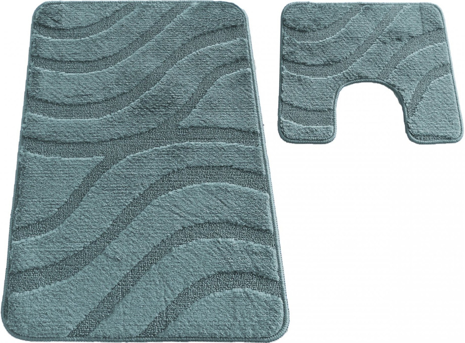 Sada koupelnových předložek s výřezem TÁŇA - symphony - tmavě mátová