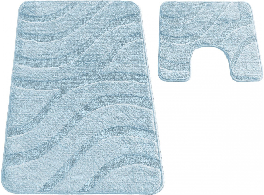 Sada koupelnových předložek s výřezem TÁŇA - symphony - světle modrá