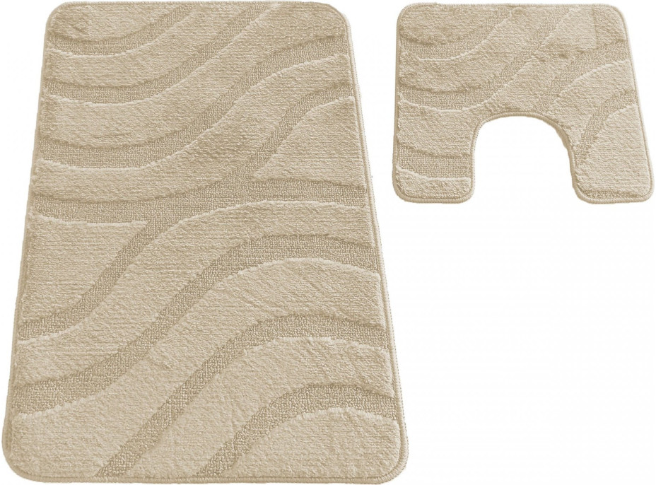 Sada koupelnových předložek s výřezem TÁŇA - symphony - béžová