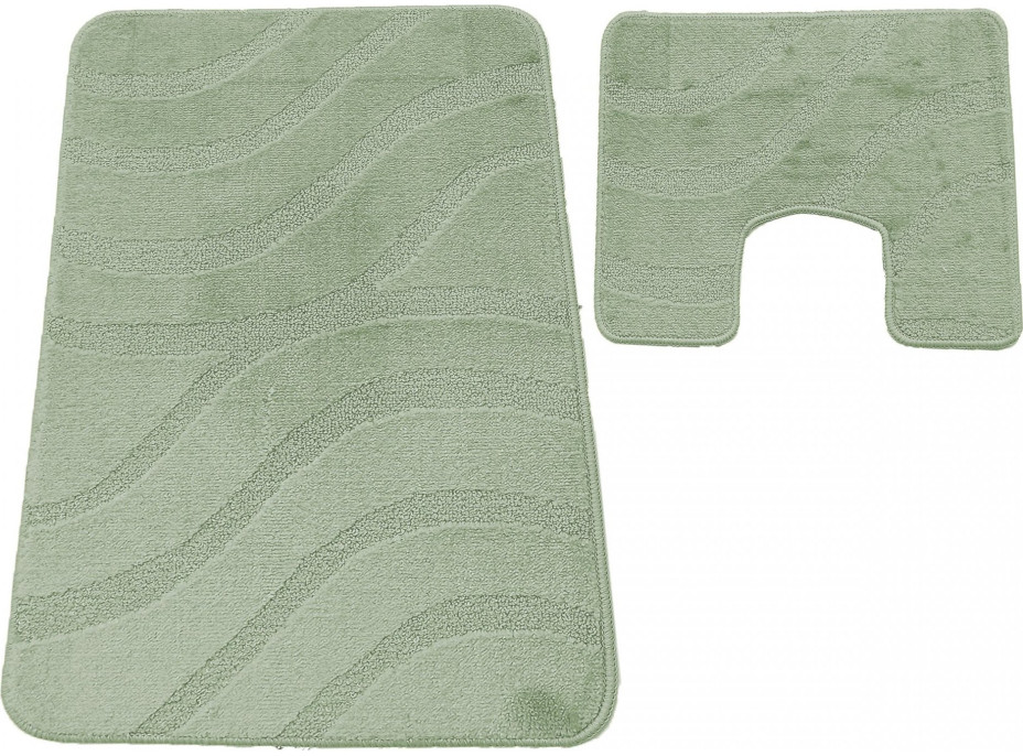 Sada koupelnových předložek s výřezem TÁŇA - symphony - mátová