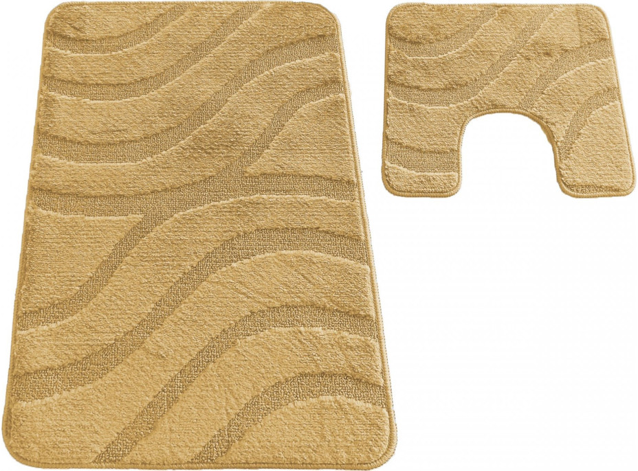 Sada koupelnových předložek s výřezem TÁŇA - symphony - šafránová