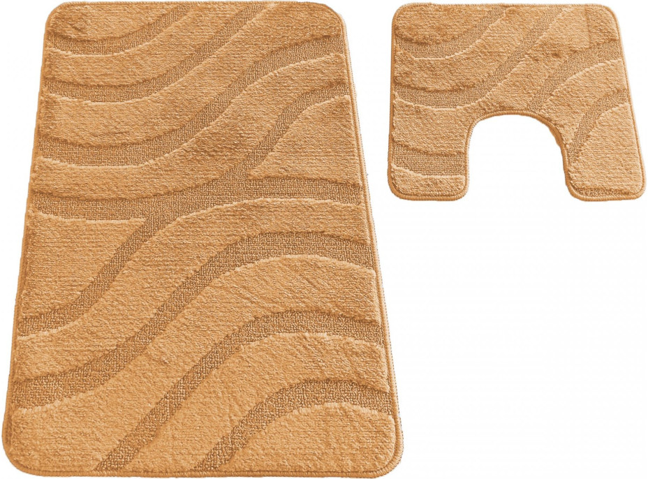 Sada koupelnových předložek s výřezem TÁŇA - symphony - lososová