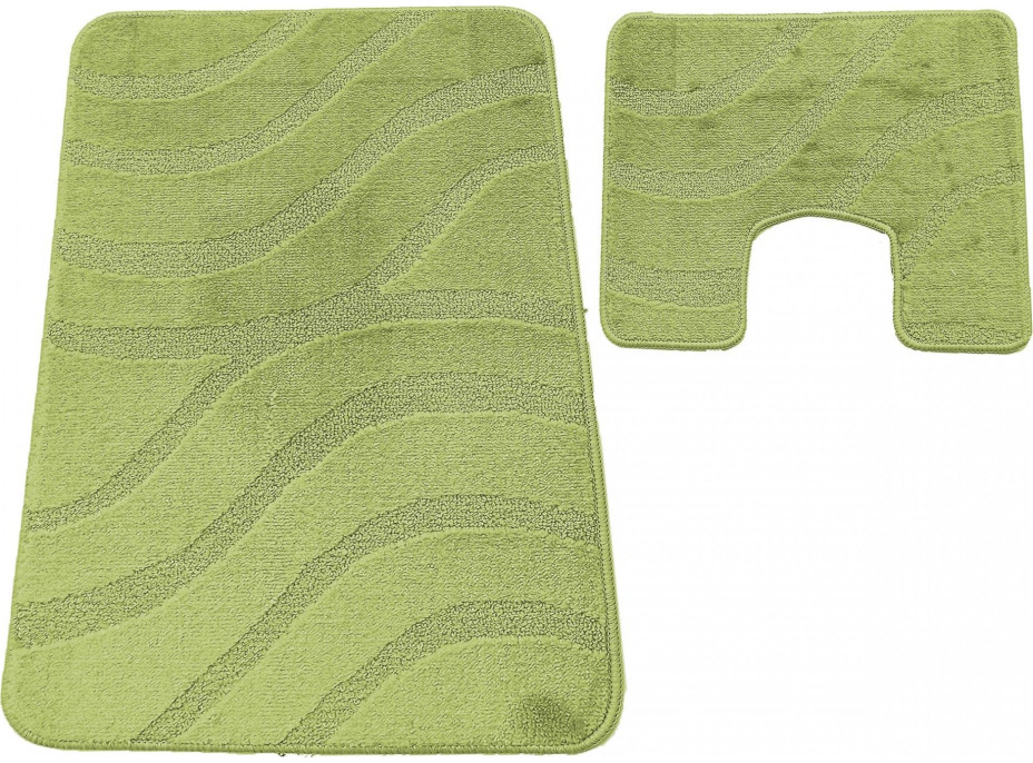 Sada koupelnových předložek s výřezem TÁŇA - symphony - zelená