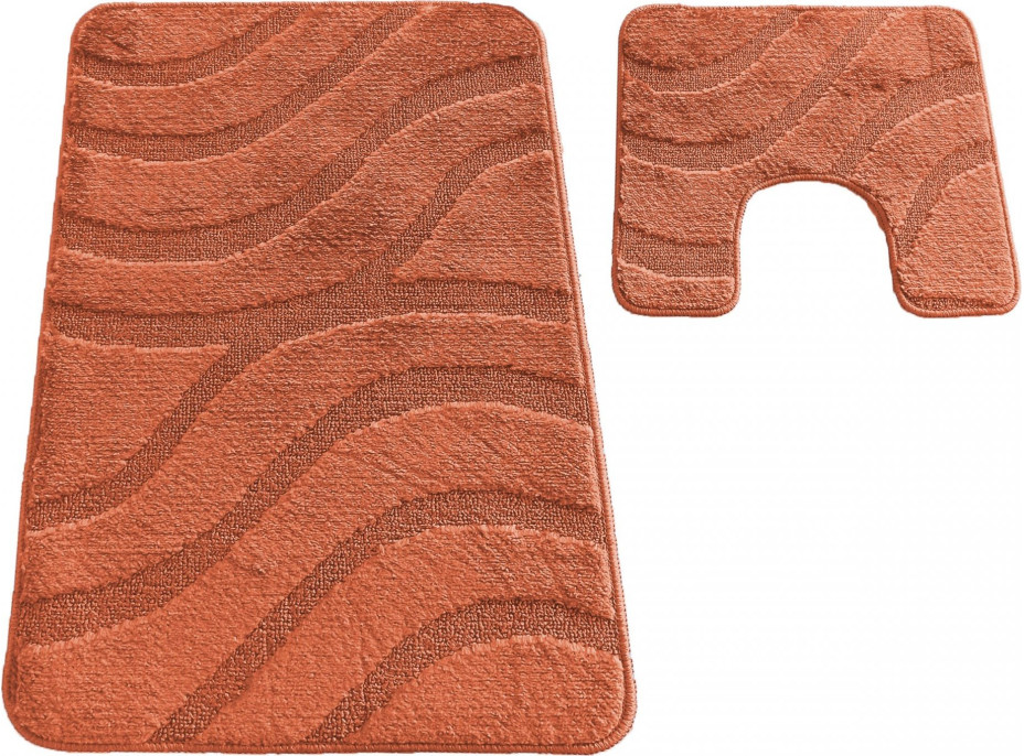 Sada koupelnových předložek s výřezem TÁŇA - symphony - skořicová