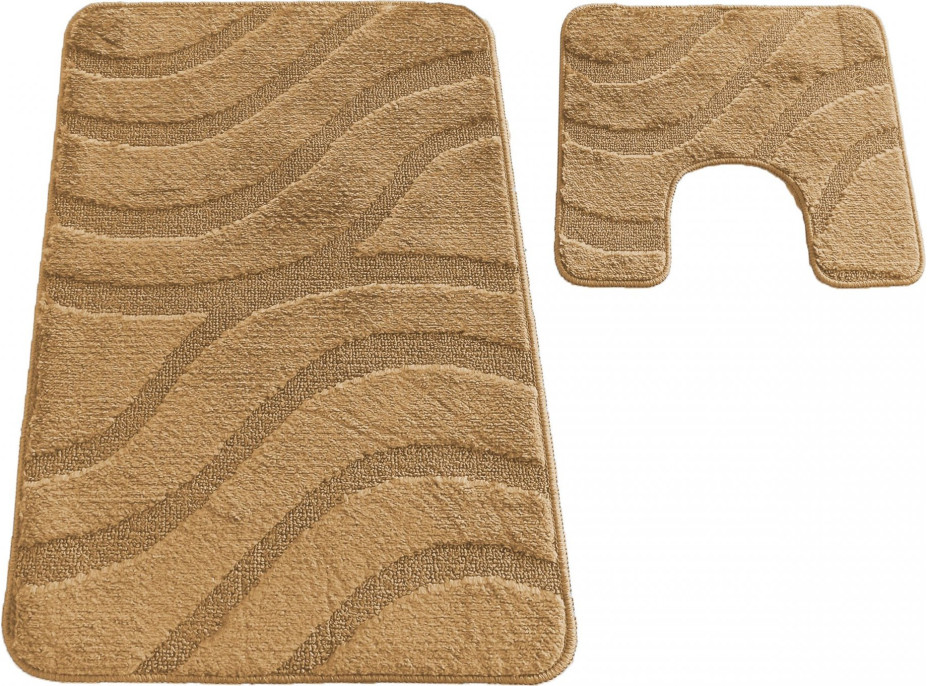 Sada koupelnových předložek s výřezem TÁŇA - symphony - tmavě béžová