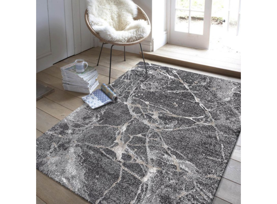 Kusový koberec PANNE stone - odstíny šedé