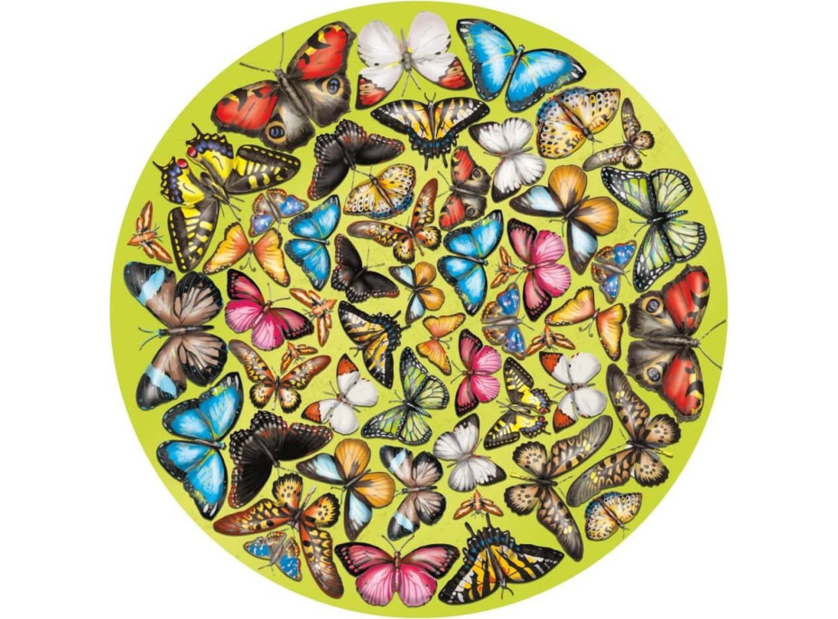 CURIOSI Oboustranné dřevěné puzzle Double: Motýli 424 dílků