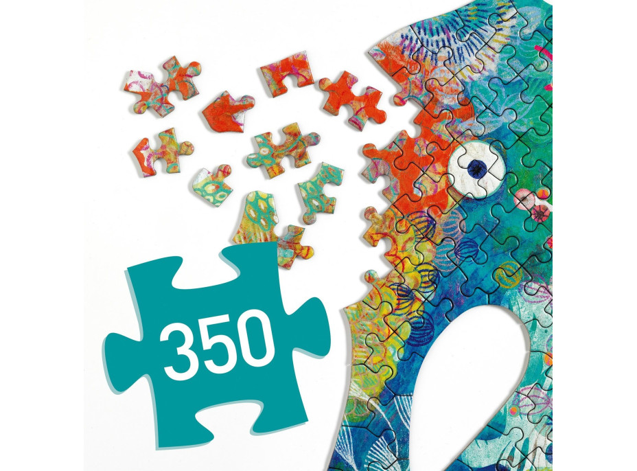 DJECO Obrysové puzzle Mořský koník 350 dílků