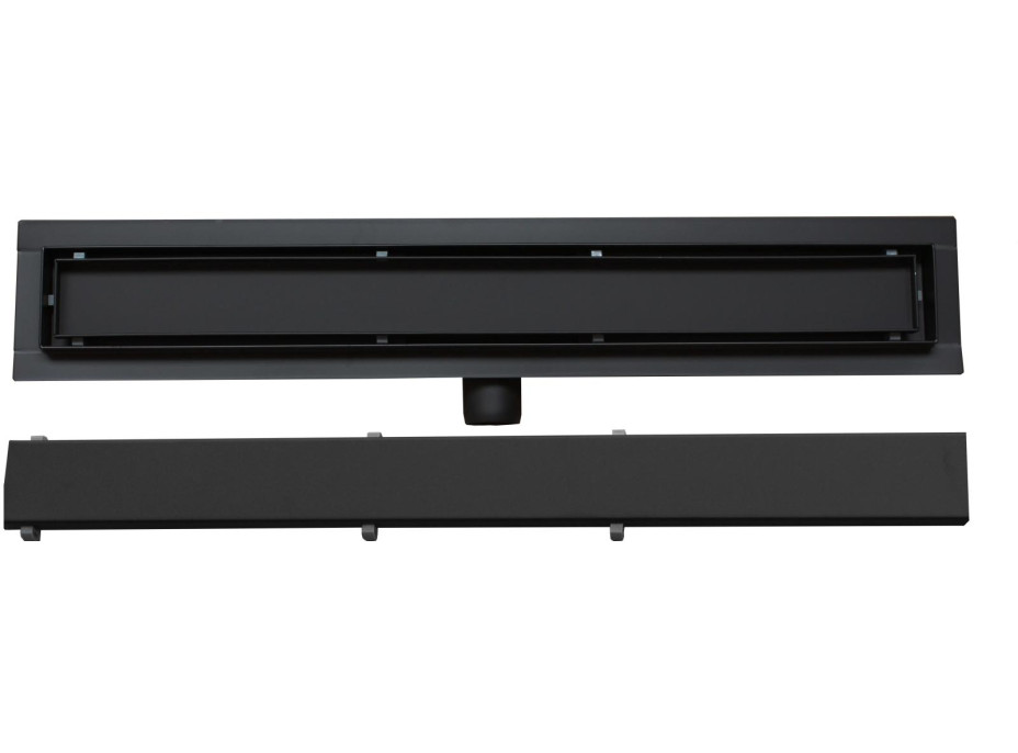 Sprchový žlab MAXMAX Mexen FLAT 2v1 - černý, 1710110 - 110 cm