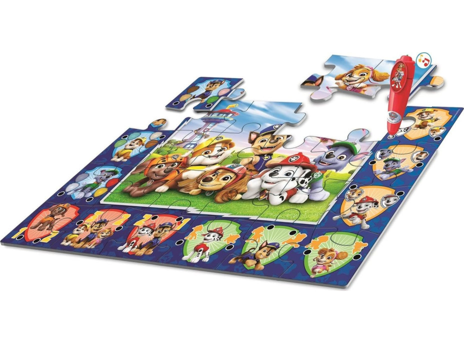 CLEMENTONI Podlahové puzzle s interaktivním perem Tlapková patrola 24 dílků
