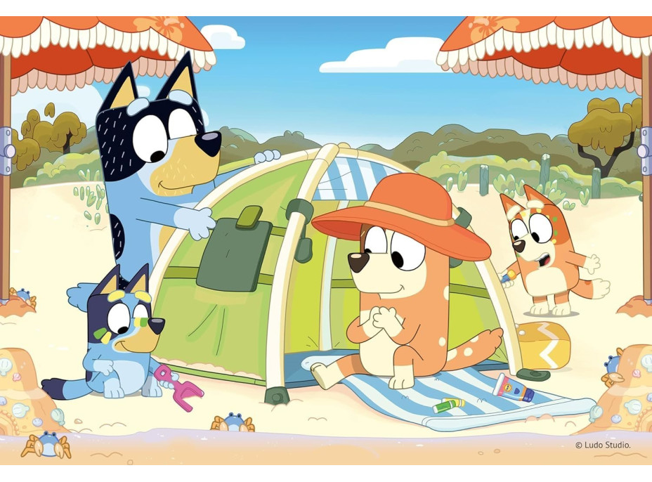 RAVENSBURGER Puzzle Bluey na pláži 35 dílků